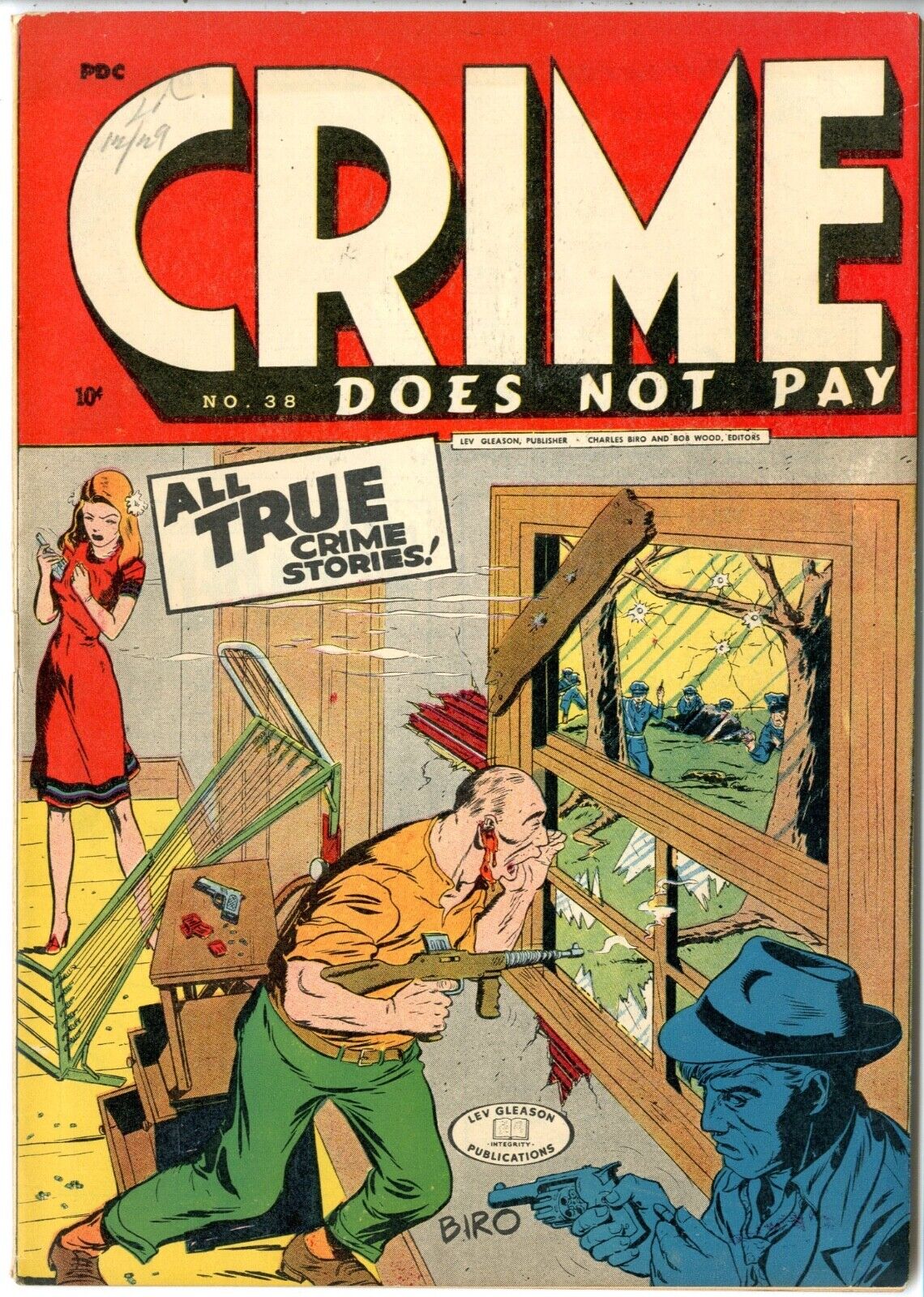 Crime Does Not Pay  # 38   VERY FINE   March 1945    Some writing in the \