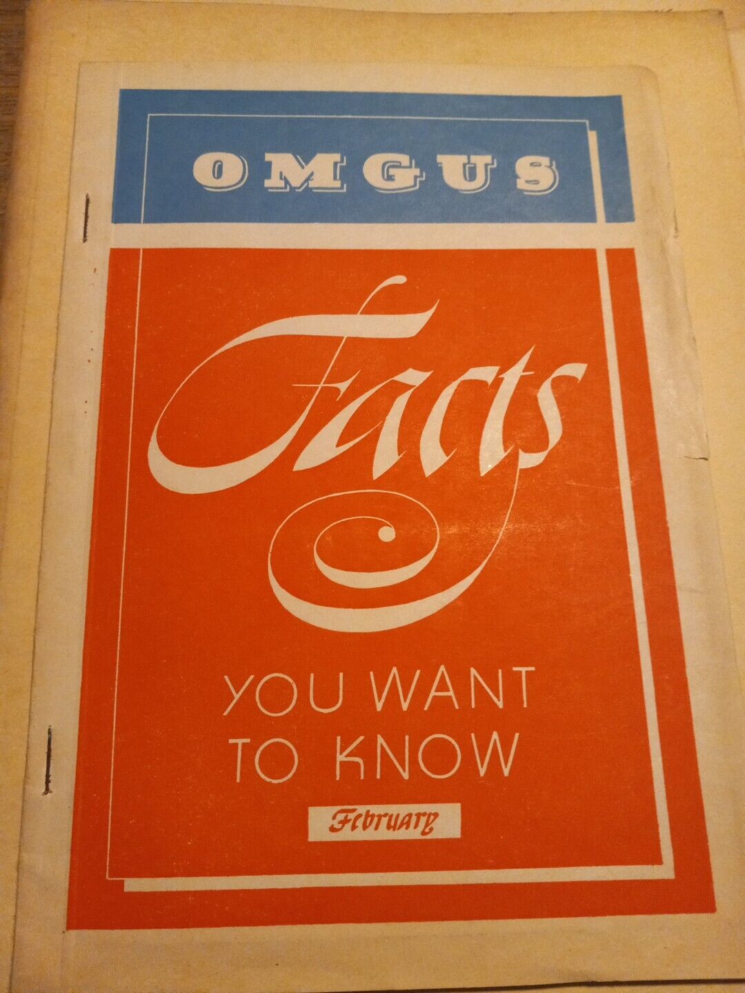 Feb. 1946 OMGUS Facts you want to Know U.S. occupation of Germany booklet RARE