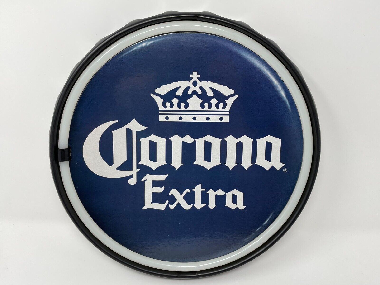 Corona Extra Neon LED Light Rope Bar Sign Bottle Cap Round Shaped Man Cave Decor