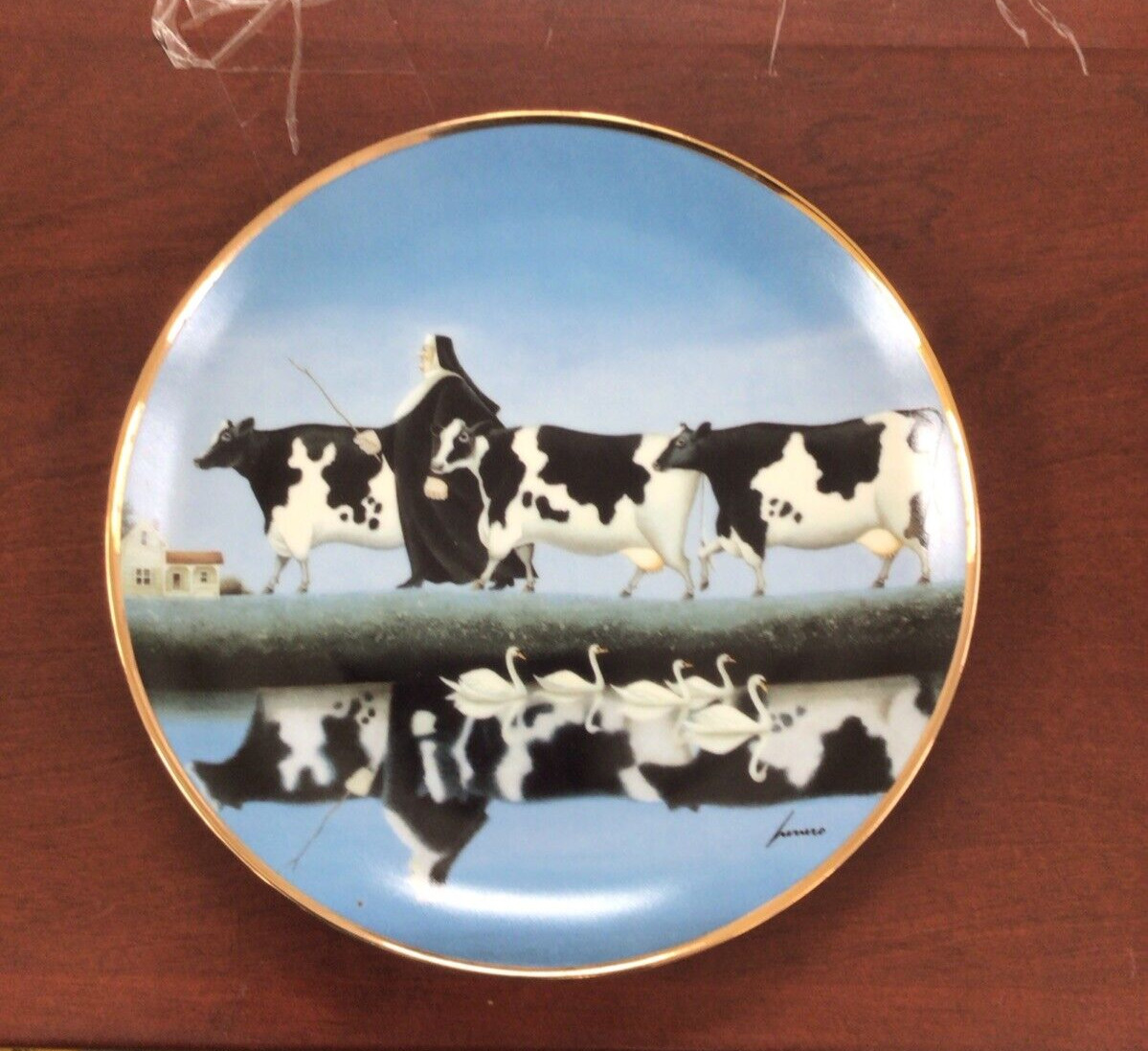 Franklin Mint Limited Edition Porcelain Plate Follow the Leader, RA1179