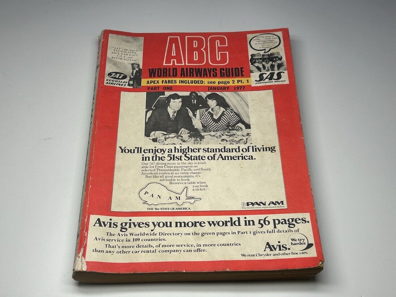 ABC World Airways  Guide Jan 1977 Part 1 Airline Timetables Pan Am Aeroflot +++