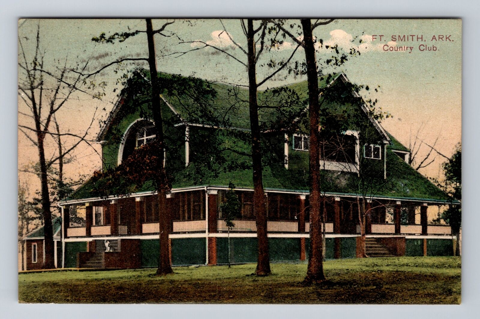 Fort Smith AR-Arkansas, Country Club, Antique Souvenir Vintage c1908 Postcard