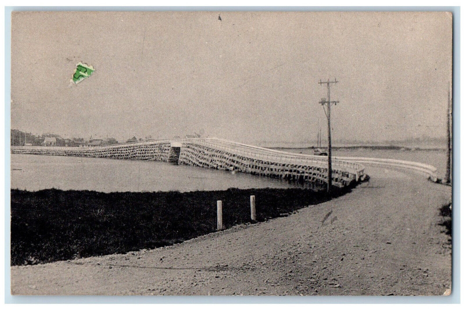 1950 The Granite Cobble Stone Orr\'s & Bailey Island Bridge ME Postcard