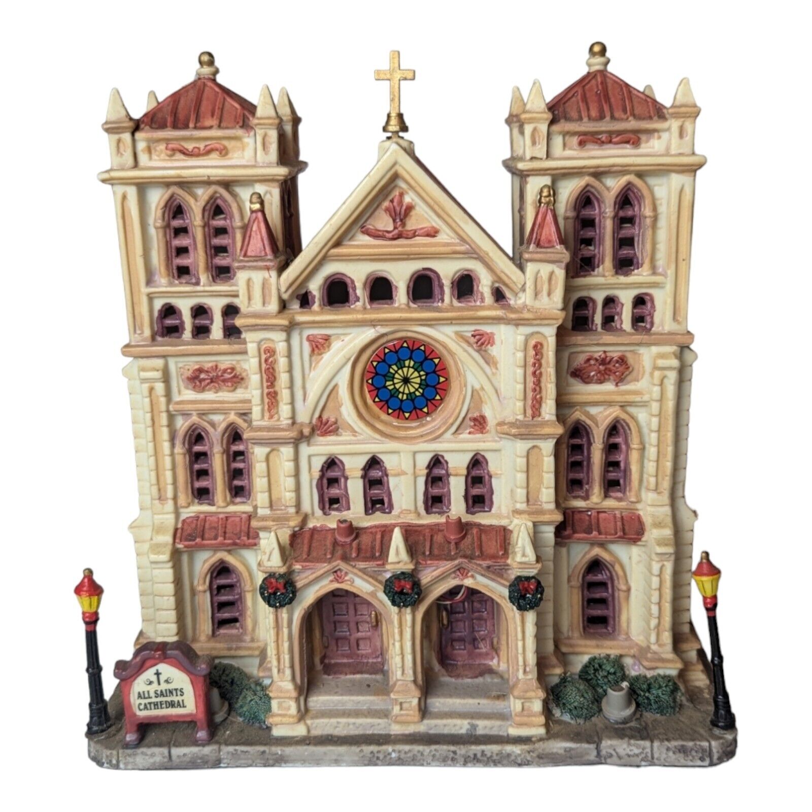 Rare Lemax Enchanted Forest All Saints Cathedral Christmas Village Church READ