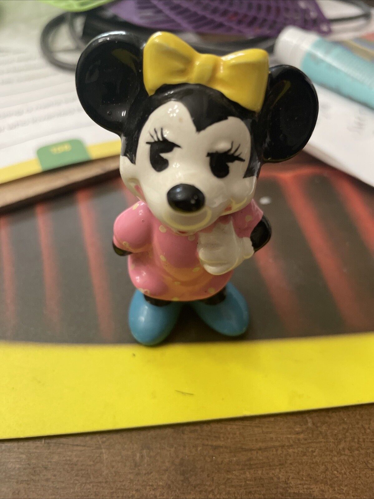 Vintage Walt Disney Productions Minnie Mouse Porcelain Figurine Made in Japan