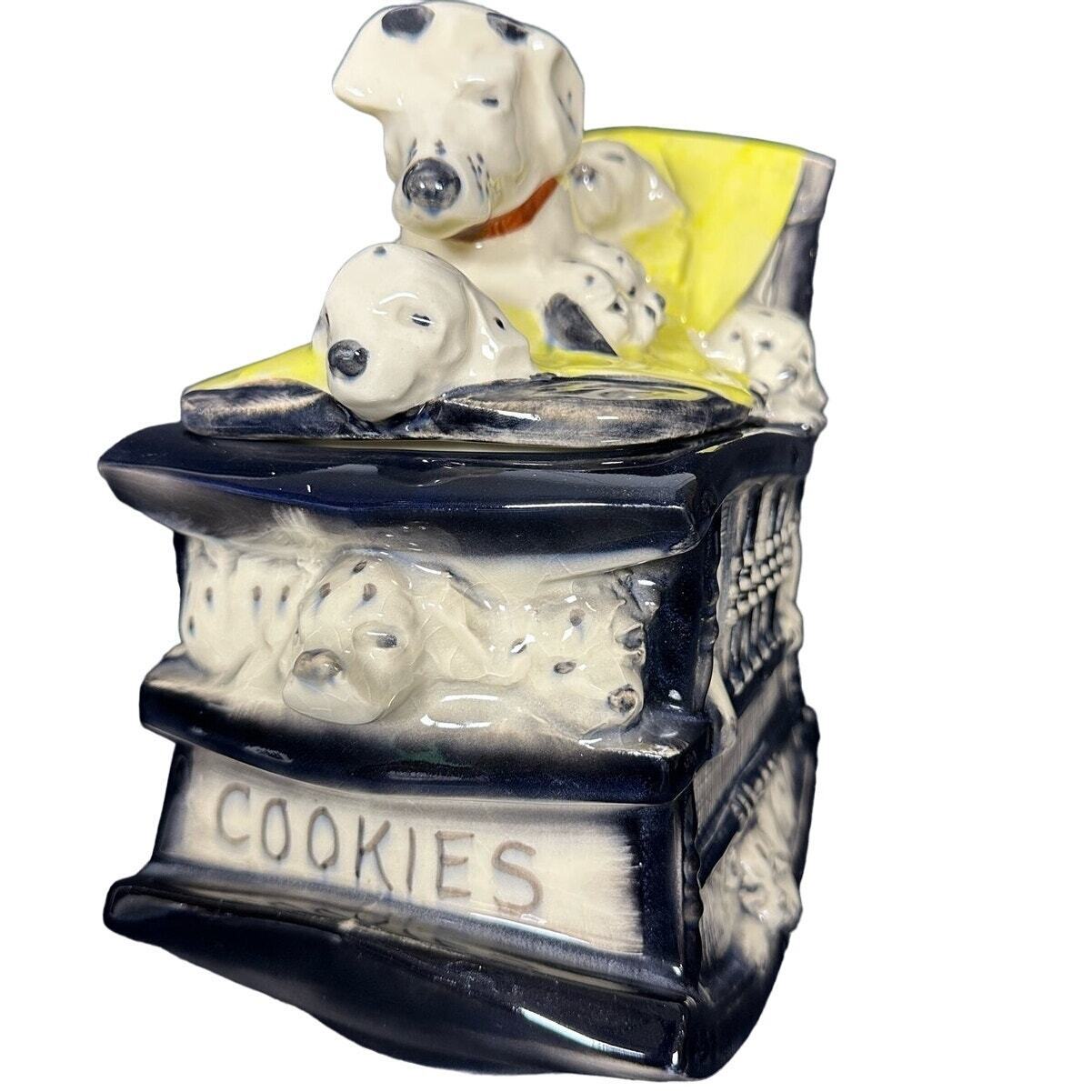 McCoy Pottery Dalmatians in a Rocking Chair Cookie Jar Vintage 1961-USA