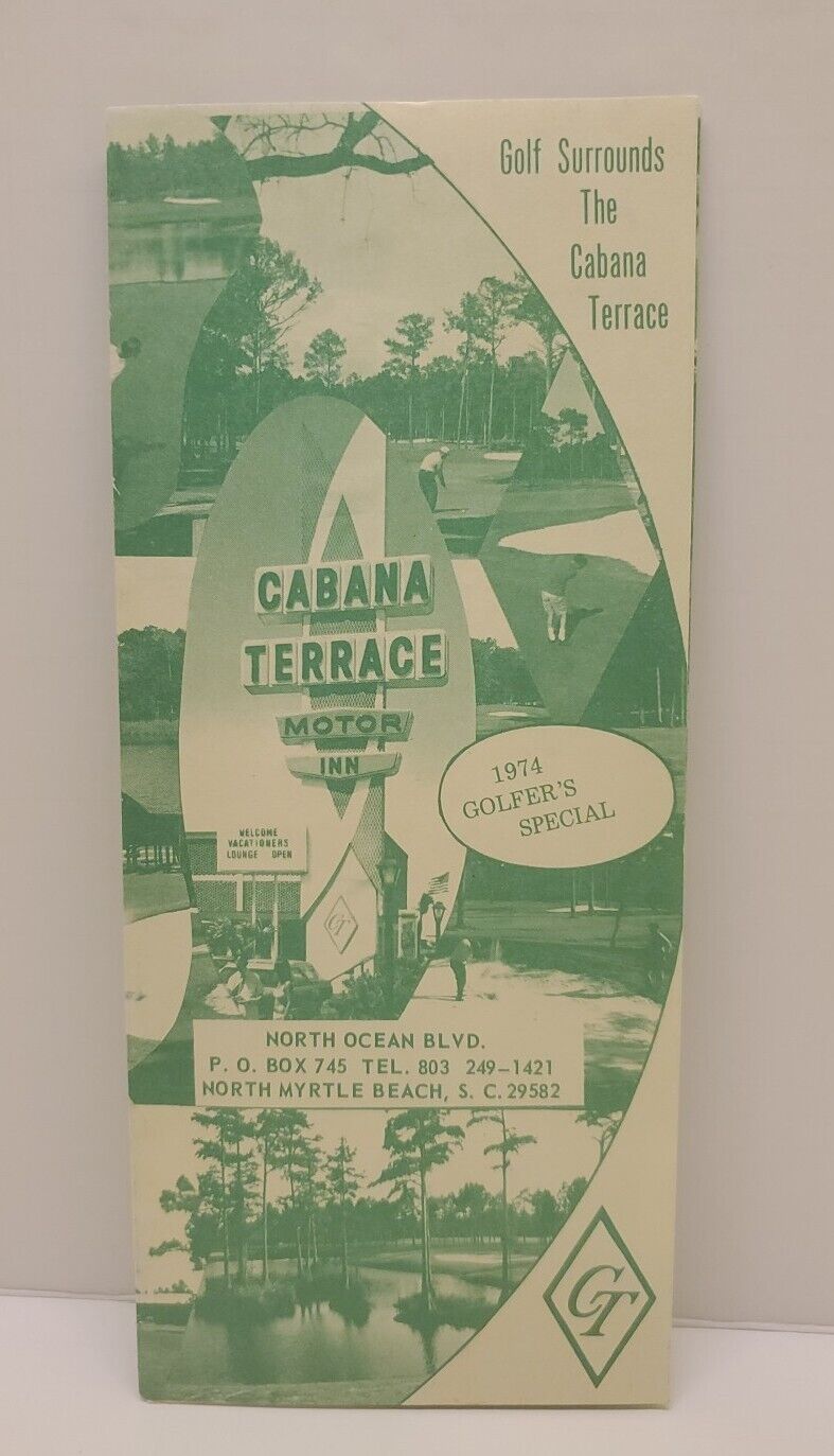 Cabana Terrace Motor Inn Myrtle Beach S.C. Brochure Golfers Special