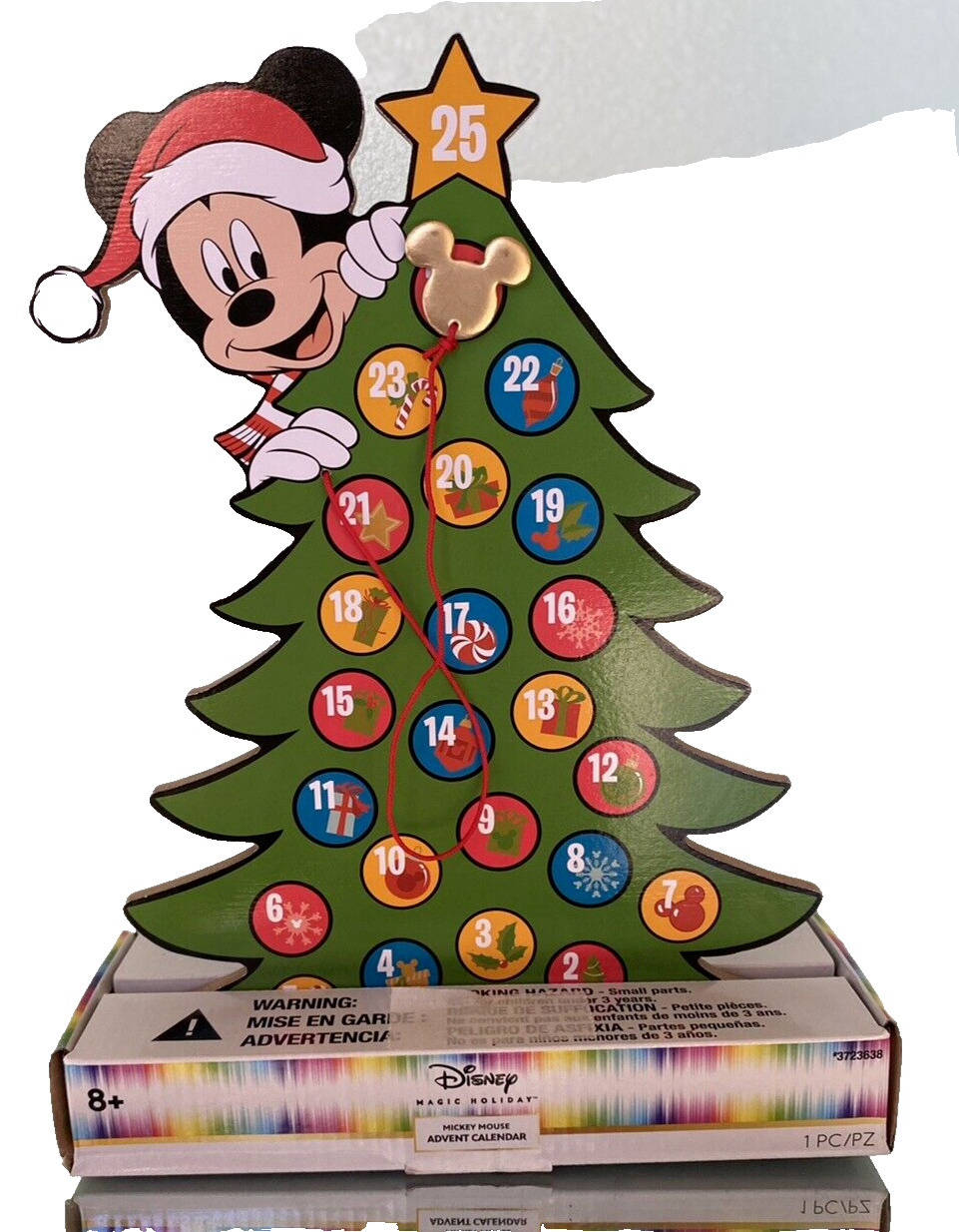 Disney Mickey Mouse Wooden Countdown Advent Calendar 2021 Gemmy New
