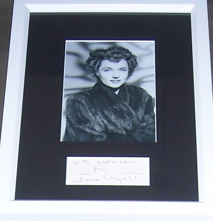 Jane Wyatt autographed signed framed with vintage 5x7 BW photo Father Knows Best