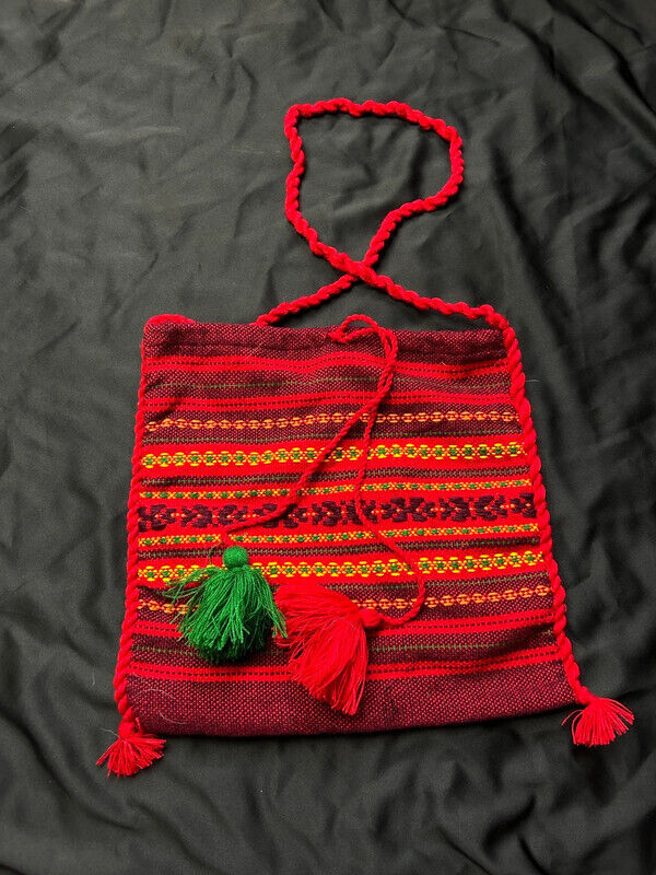 Traditional Ukrainian belt bag Haman Ladunka. Souvenir Ukraine Bold colours,