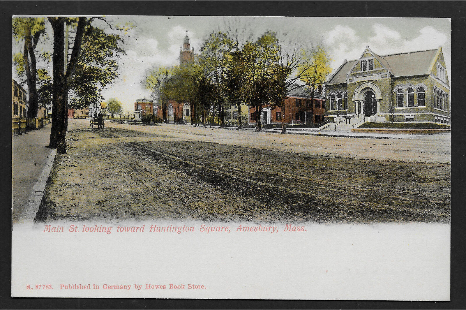 Main St looking toward Huntington Square Amesbury Massachusetts MA 1906 postcard