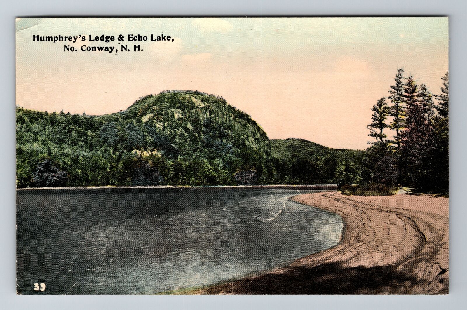Conway NH-New Hampshire, Humphrey\'s Ledge, Echo Lake, Antique, Vintage Postcard