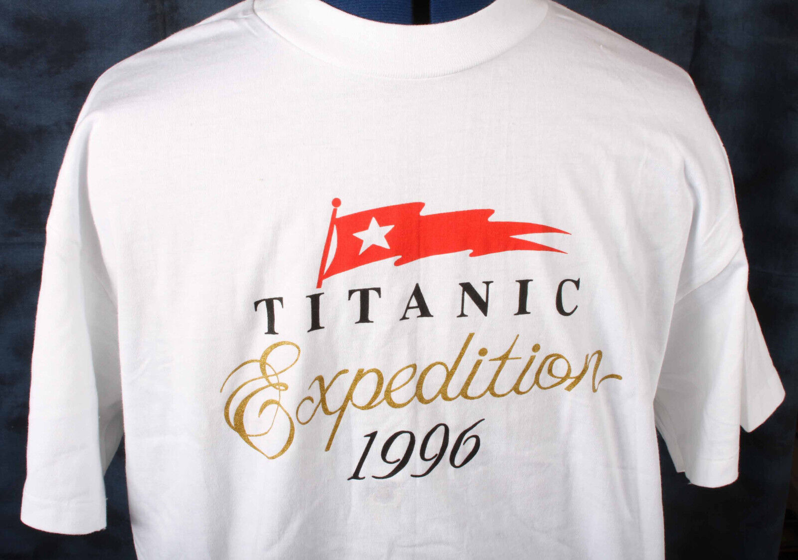 RARE Original Titanic Expedition 1996 White T-Shirt (Size Large) White Star Line