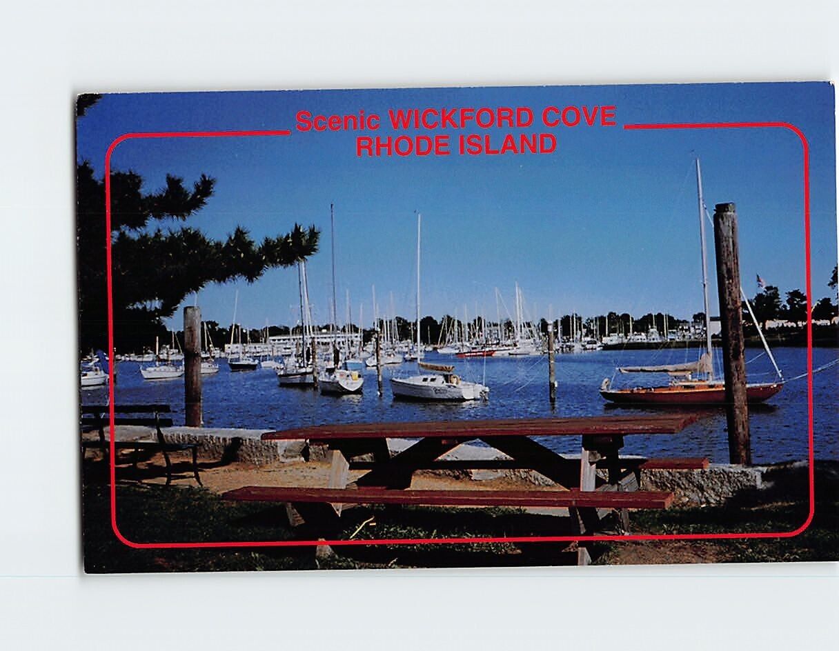Postcard Scenic Wickford Cove North Kingstown Rhode Island USA