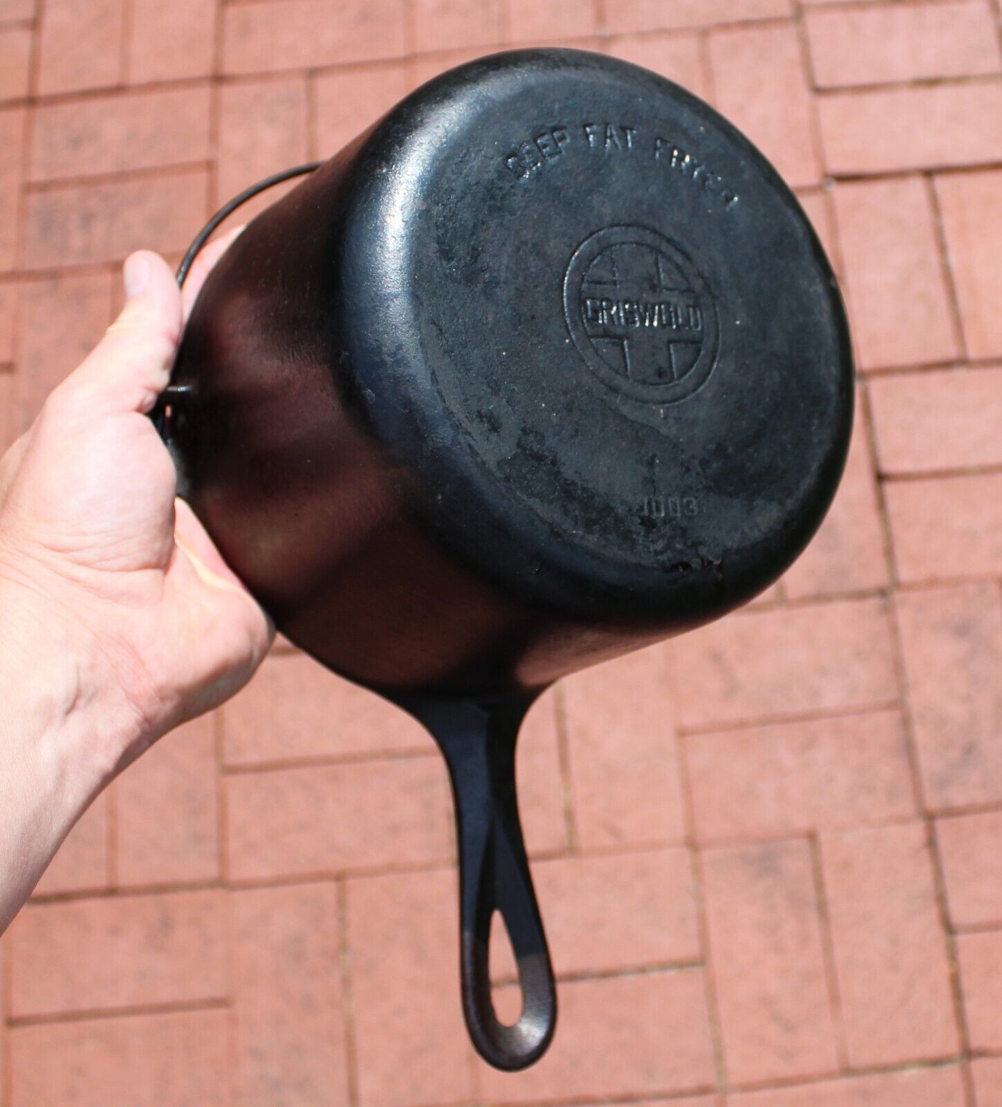 Vintage Griswold Deep Fat Fryer 1003 Pan Pot Old Dutch Cast Iron