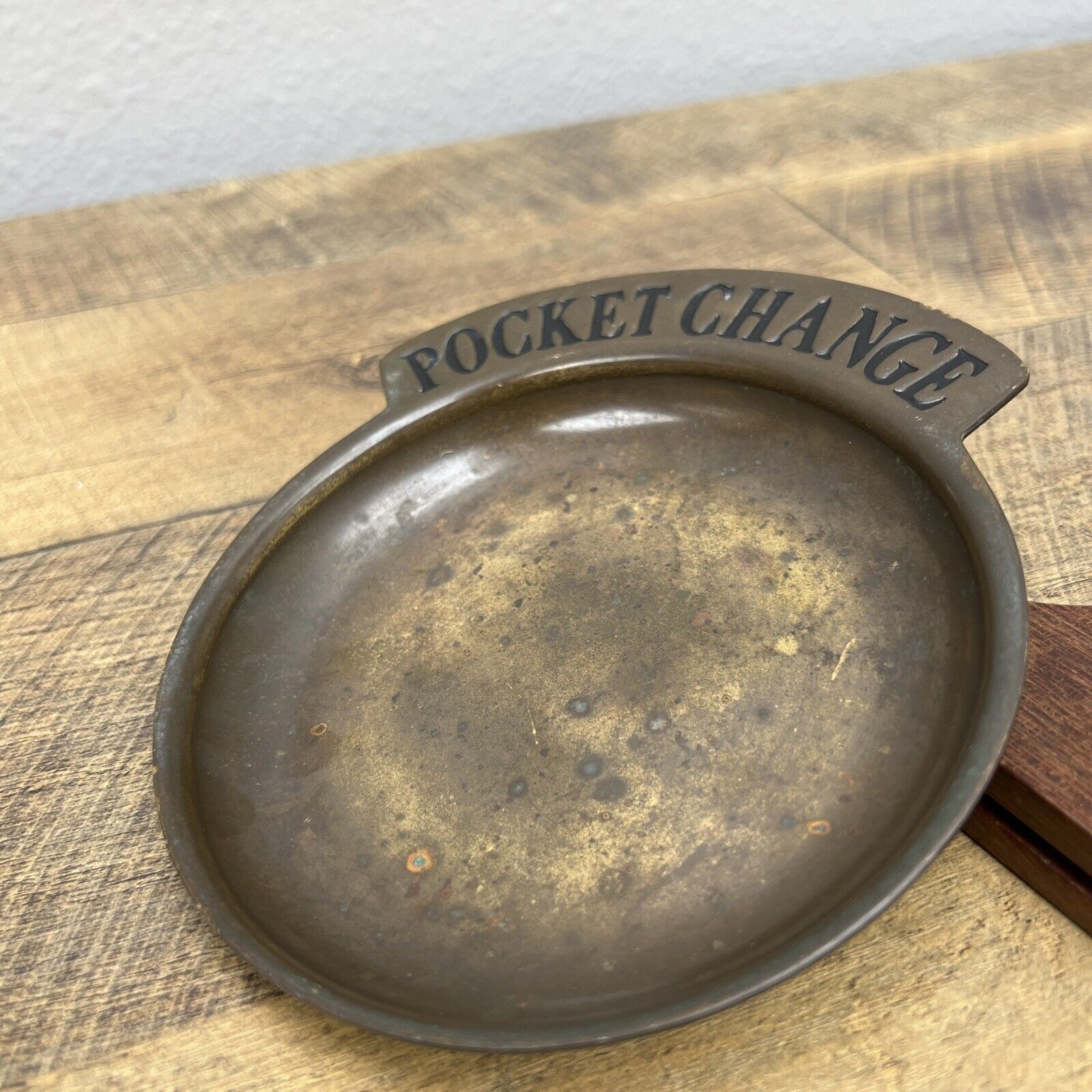 Vintage Mid Century Brass Pocket Change Trinket Dish Ash Tray Coin Ring Bowl