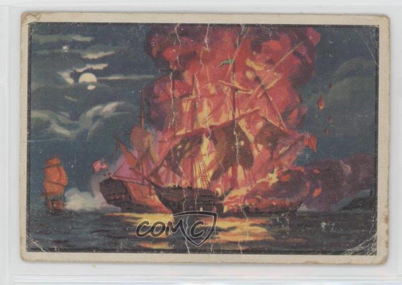 1954 Bowman US Navy Victories Blue Back The Bonhomme and Serapis #1 5c2