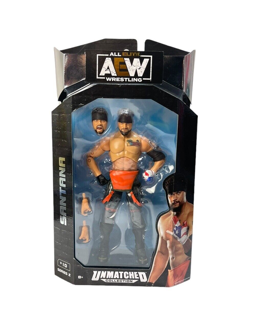 AEW Unmatched Series 2 Wrestling #10 Boricua Mike Santana Action Figure NEW