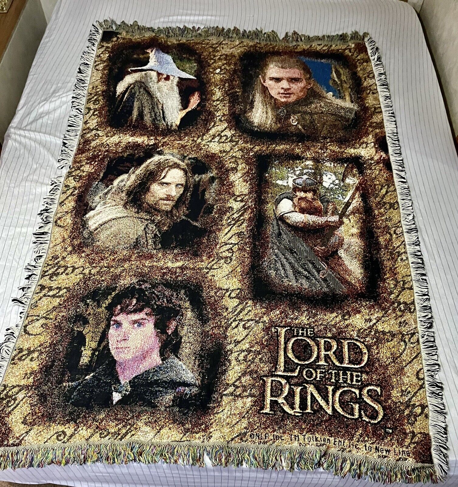 LOTR The Return Of The King, Heroes Of Middle Earth, Tapestry Throw 46”x67”- NEW