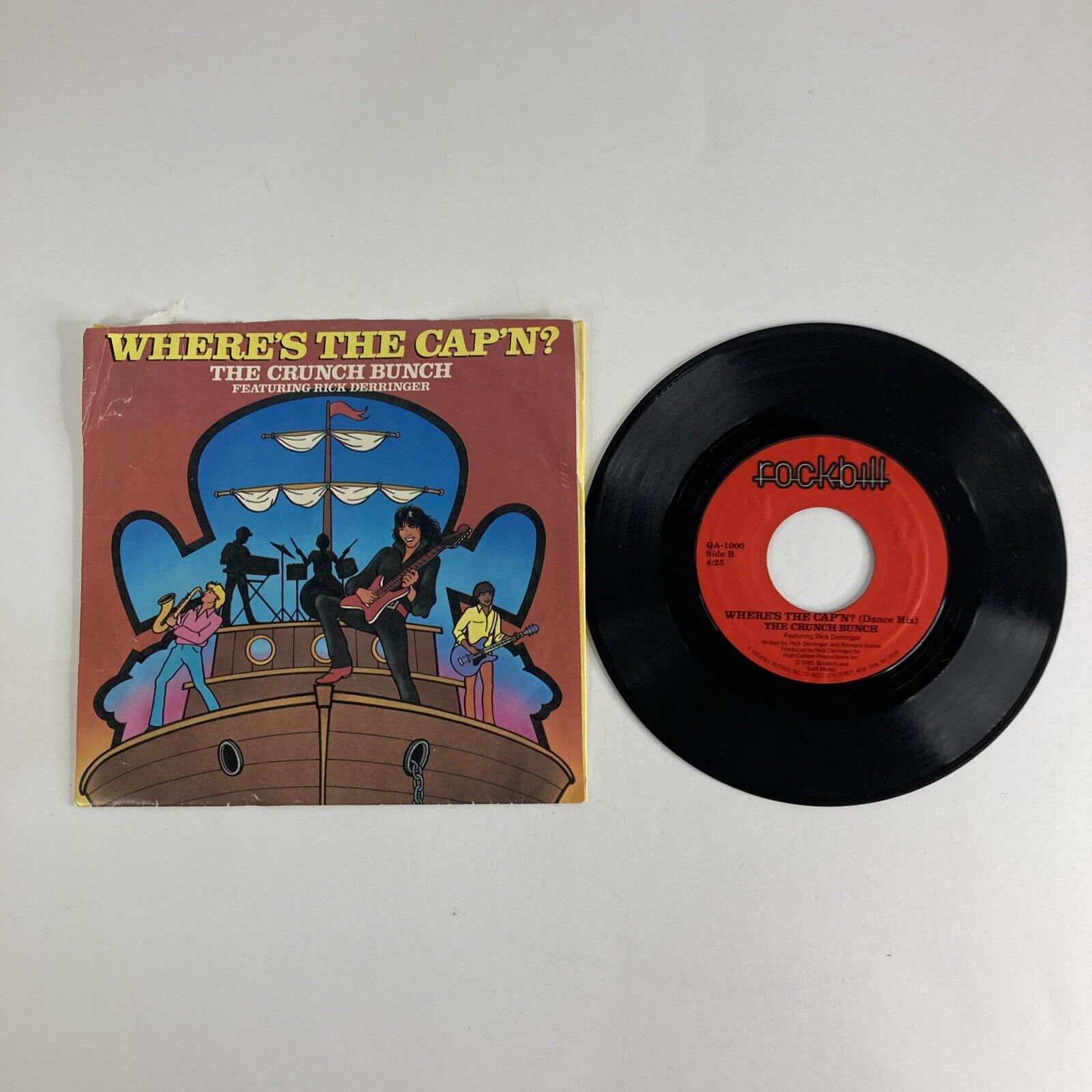 Where\'s the Cap\'n - The Crunch Bunch featuring Rick Derringer 45 rpm 7\