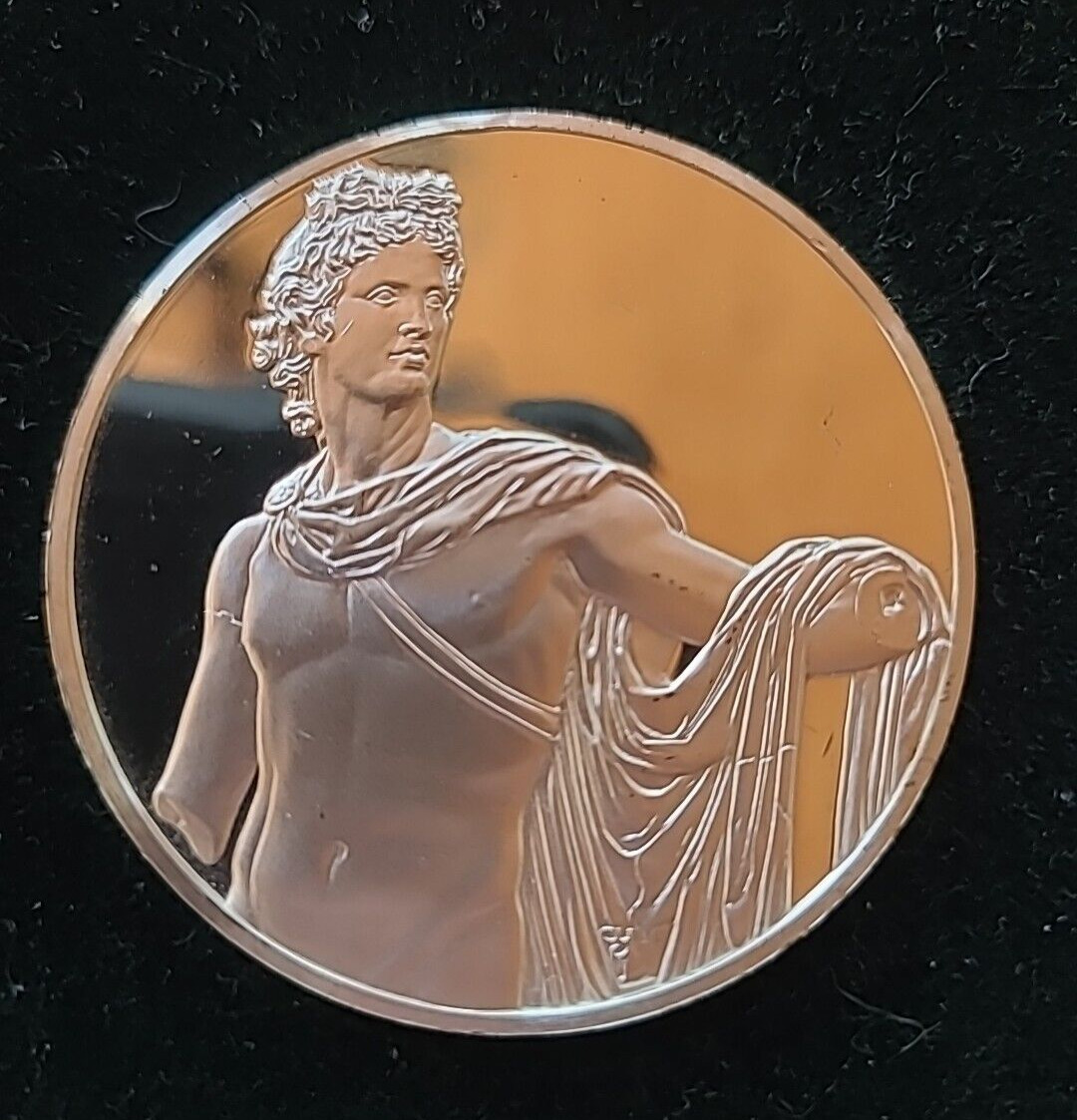 Franklin Mint 66g Sterling Silver Greatest Master Apollo Belvedere #48 Coin 