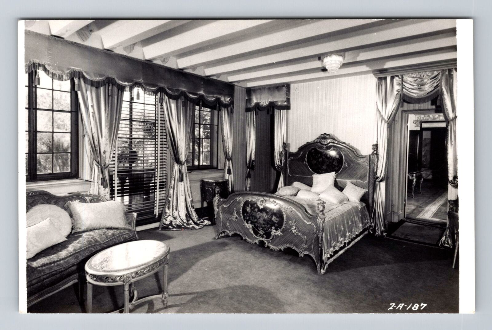 Sarasota FL-Florida, Mable Ringling's Bedroom, Antique Vintage Postcard
