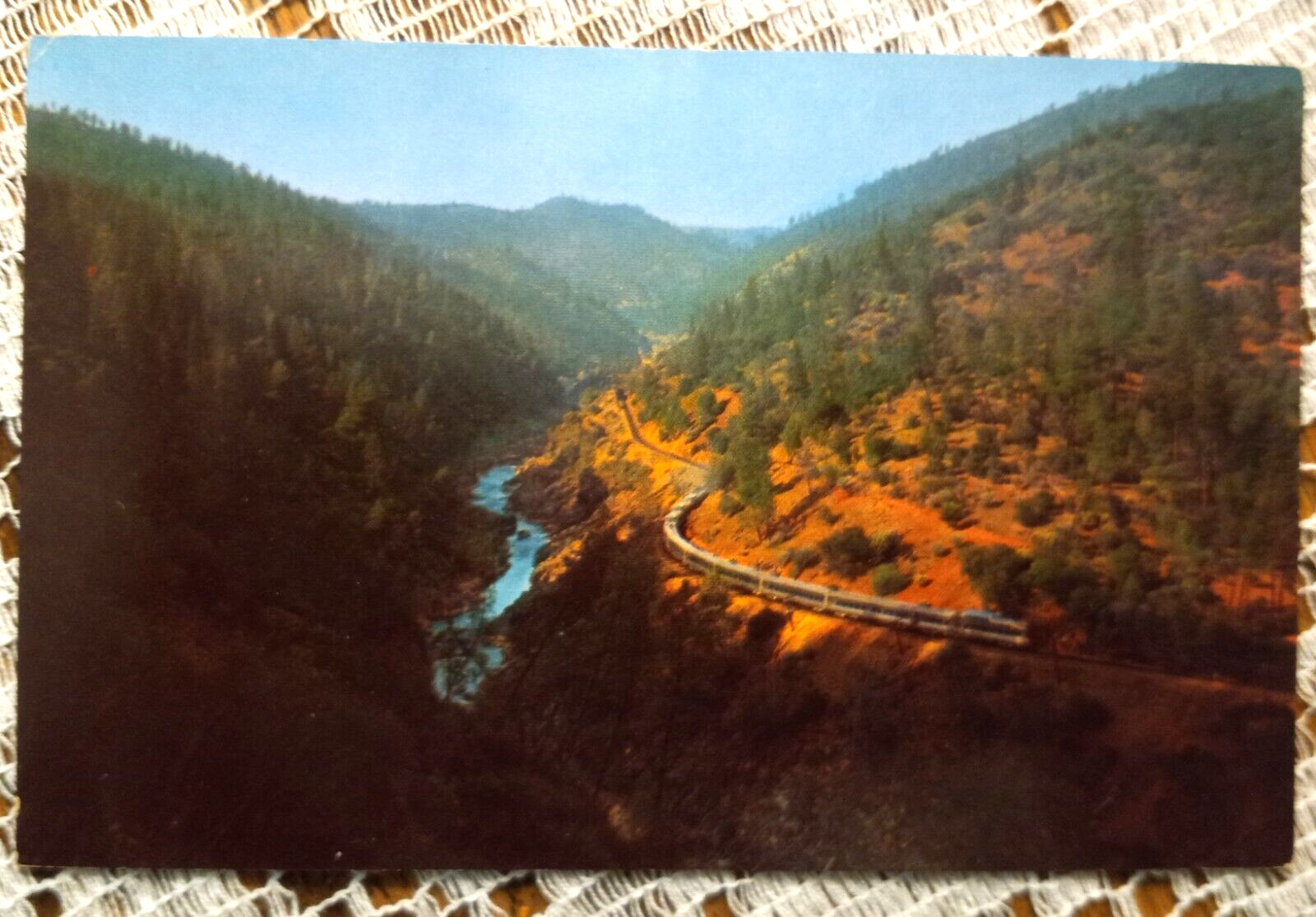 The Feather River Canyon California CA Vintage Postcard Photochrome Unused