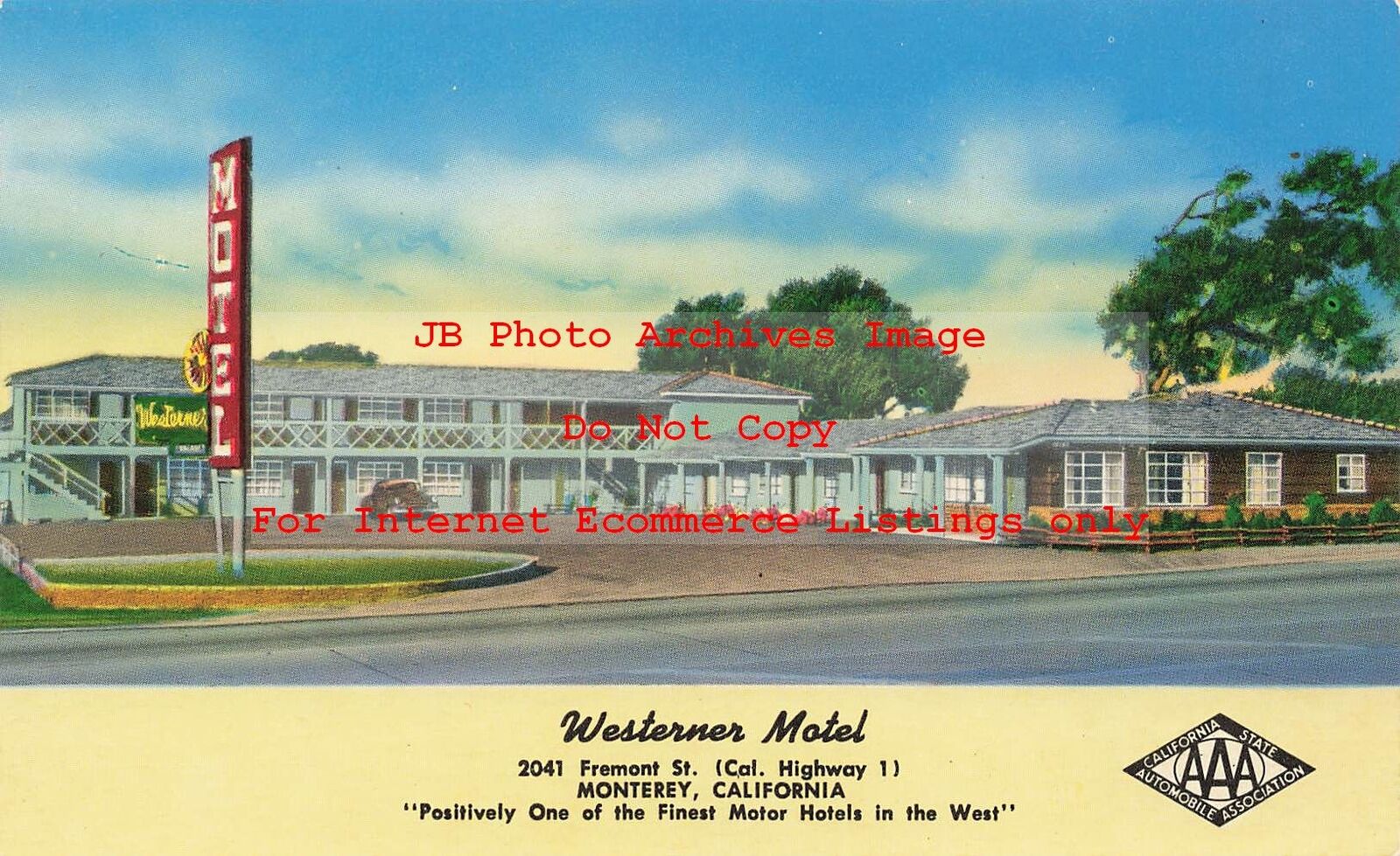 CA, Monterey, California, Westerner Motel, Exterior, Colourpicture No SK6810