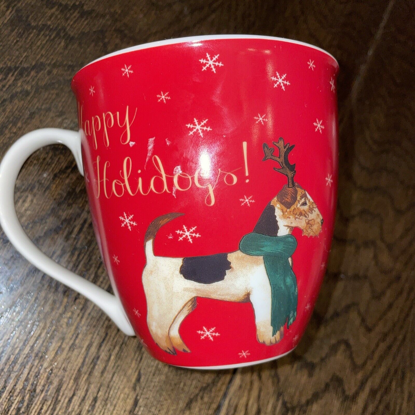 Milly Green British Terrier Happy Holidogs Porcelain Coffee Mug MINT