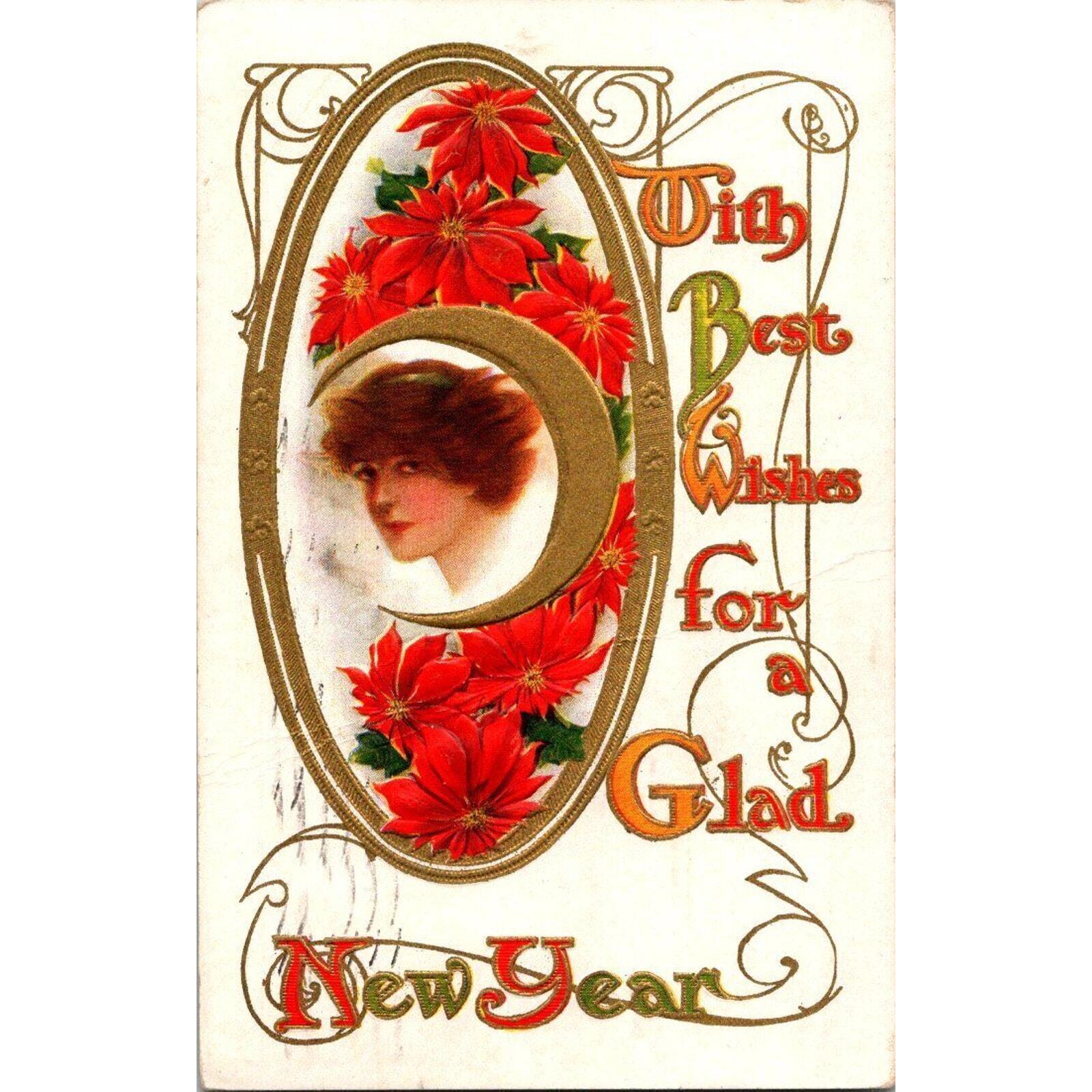 Vintage Postcard New Year \