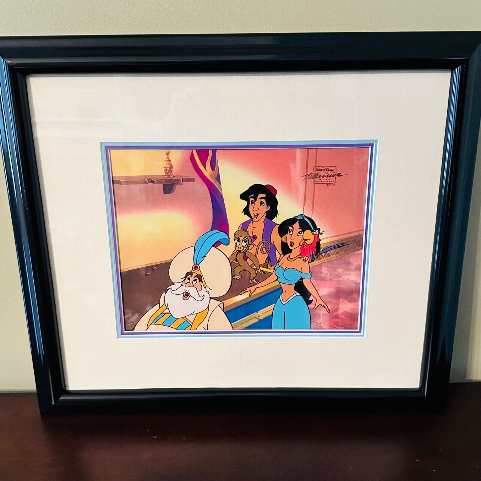 Original Aladdin Jasmine Abu Sultan Animation Cel 1994 Aladdin TV Series COA