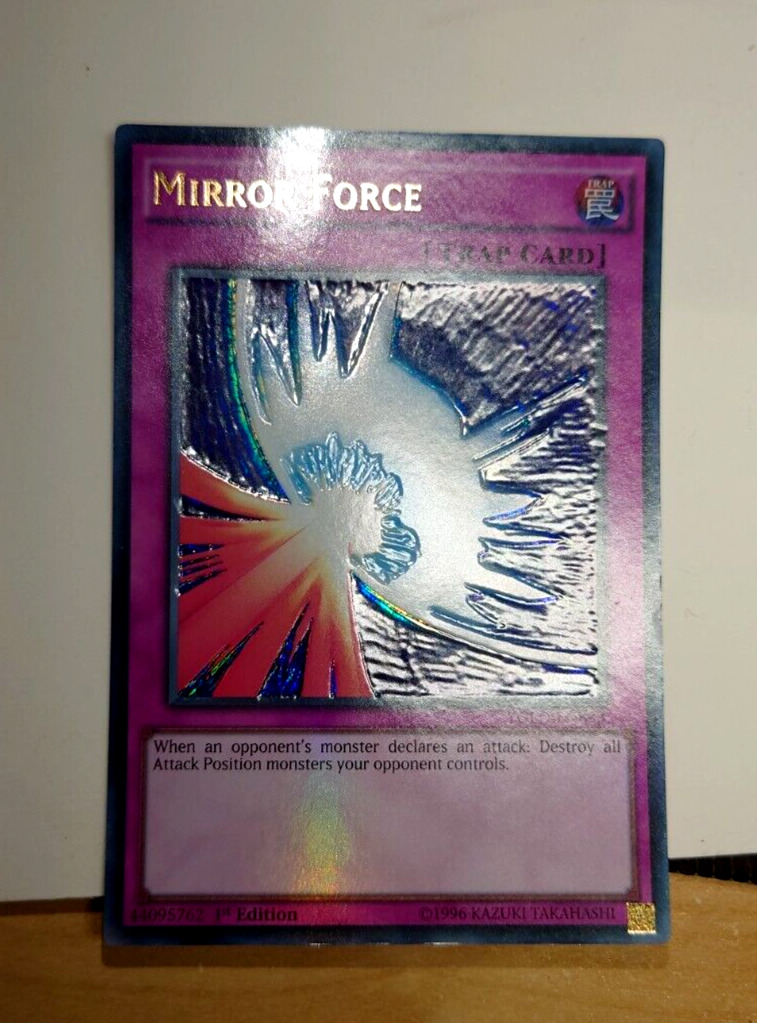 Yu-Gi-Oh Ultimate Rare Style Mirror Force Custom etched