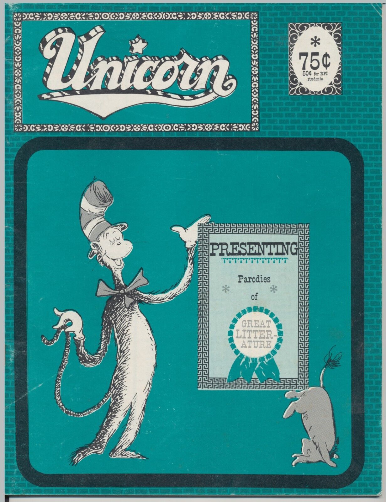 RPI Unicorn Humor Magazine - 1970s Vintage - Rensselaer Polytechnic Institute
