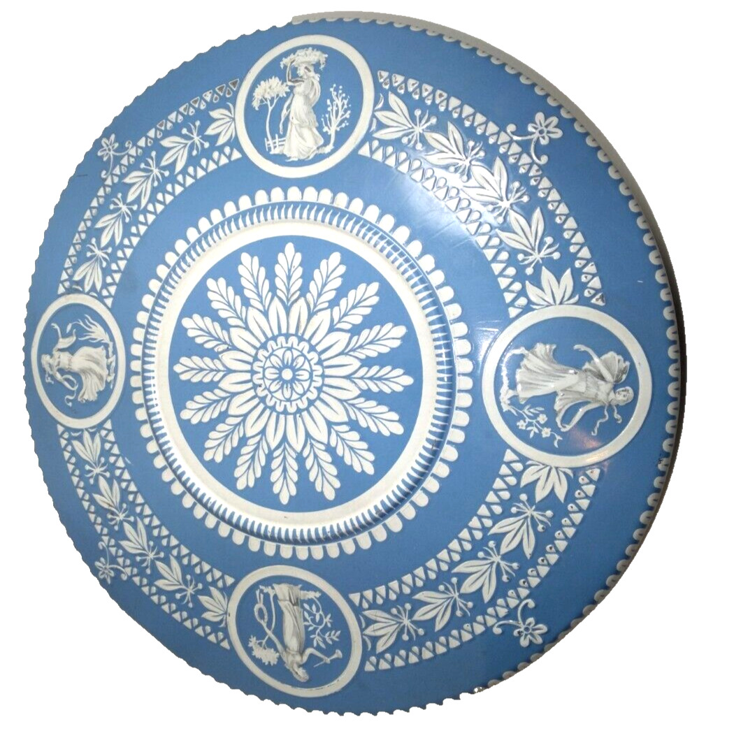Roman Style vintage Blue & White Tin & Ceramic Trinket box  2 Pieces
