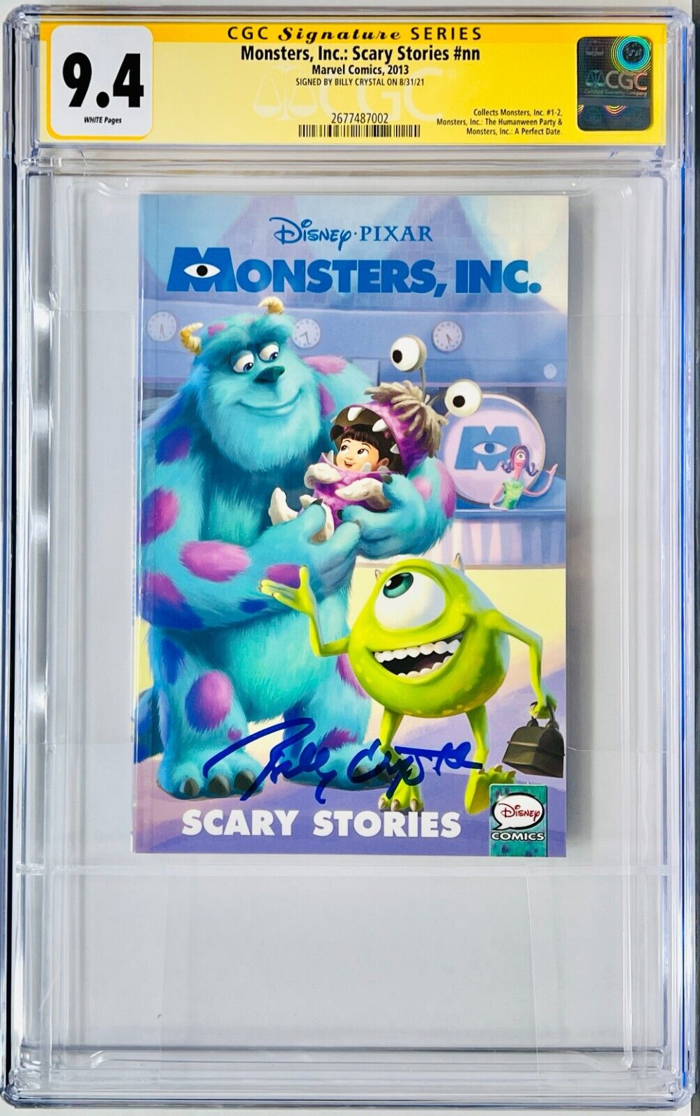 Billy Crystal Signed CGC Signature Series Graded 9.4 Monsters, Inc. Disney Comic