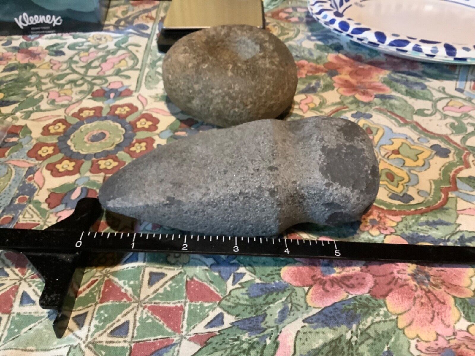 Ancient Native American 3/4 Grooved Ground Stone Axe approximately 6 plus inches