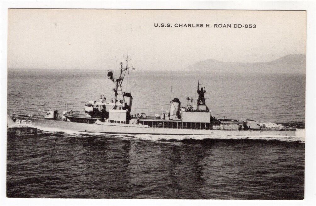1962-1973 PC Destroyer DD-853 USS Charles H. Roan Original Postcard