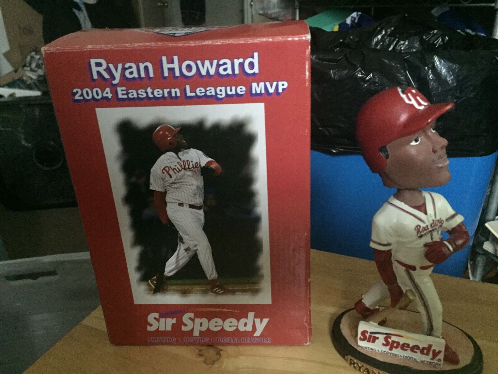 Ryan Howard 2004 Reading Phillies Sir Speedy MVP Bobblehead RARE In Box