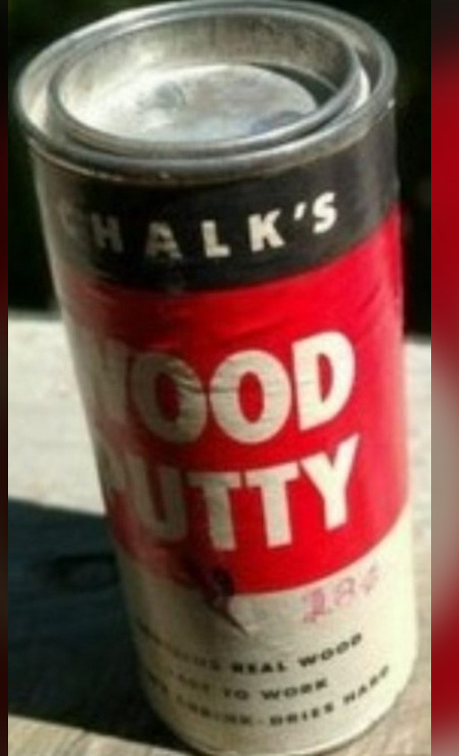 SCHALK'S 1947 Wood Putty Full Product Vintage
