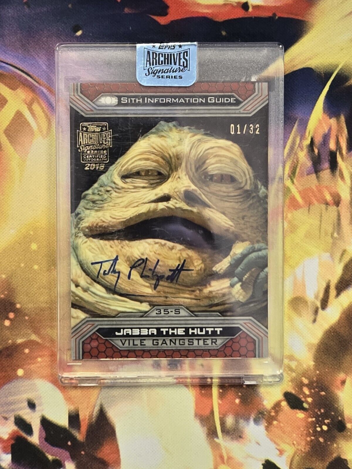 2018 Topps Star Wars Jabba The Hutt Archives Signature Series #01/32 