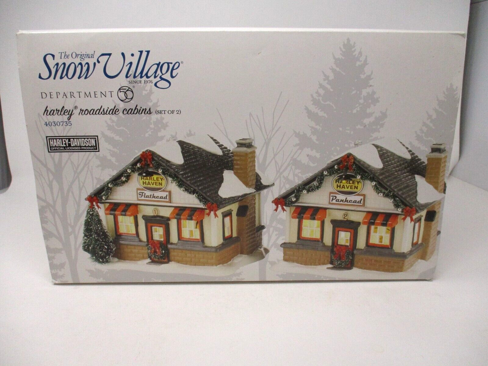 Dept 56 Snow Village Harley Roadside Cabins New In Box Christmas 4030735