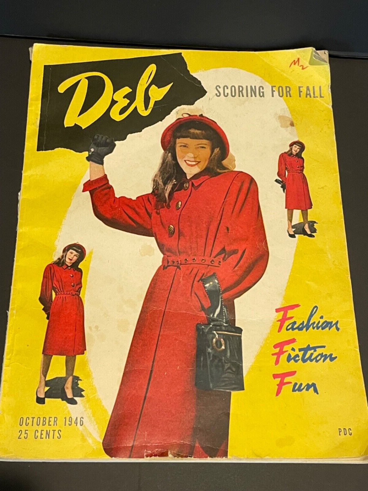 Vintage 1946 October DEB Teen Magazine Fashion College Theme