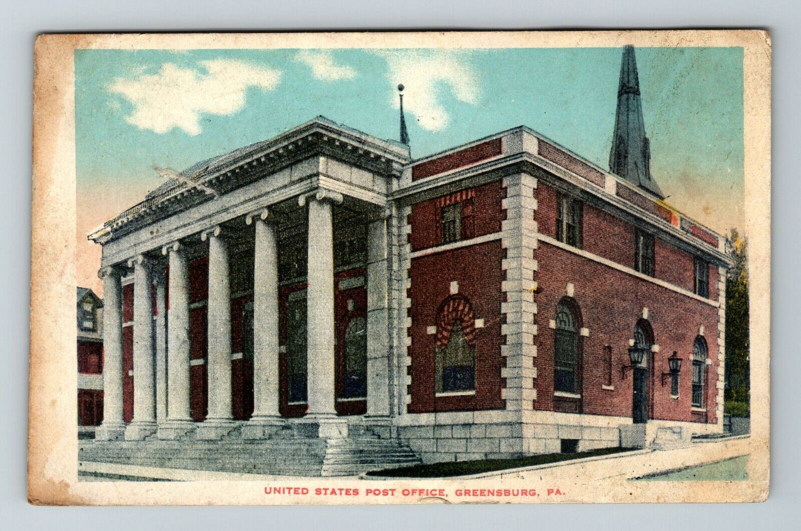 Greensburg PA-Pennsylvania United States Post Office Vintage Souvenir Postcard