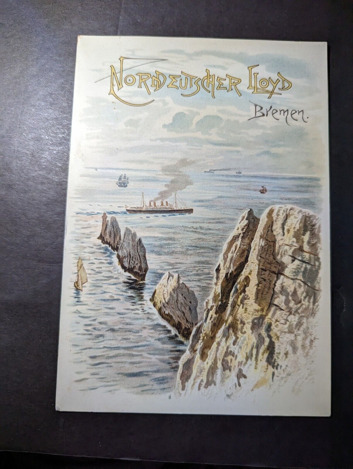 June 30 1899 NDL Bremen Ship Menu Dampfer SS Barbarossa