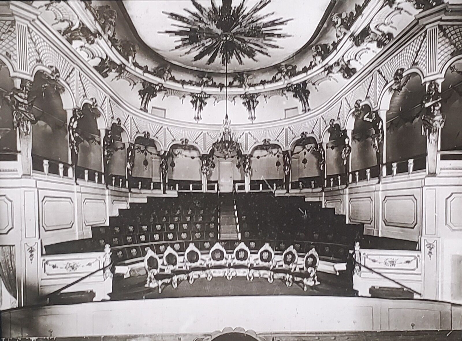 Neues Palais Theater, Potsdam, Germany, c1920\'s Magic Lantern Glass Slide