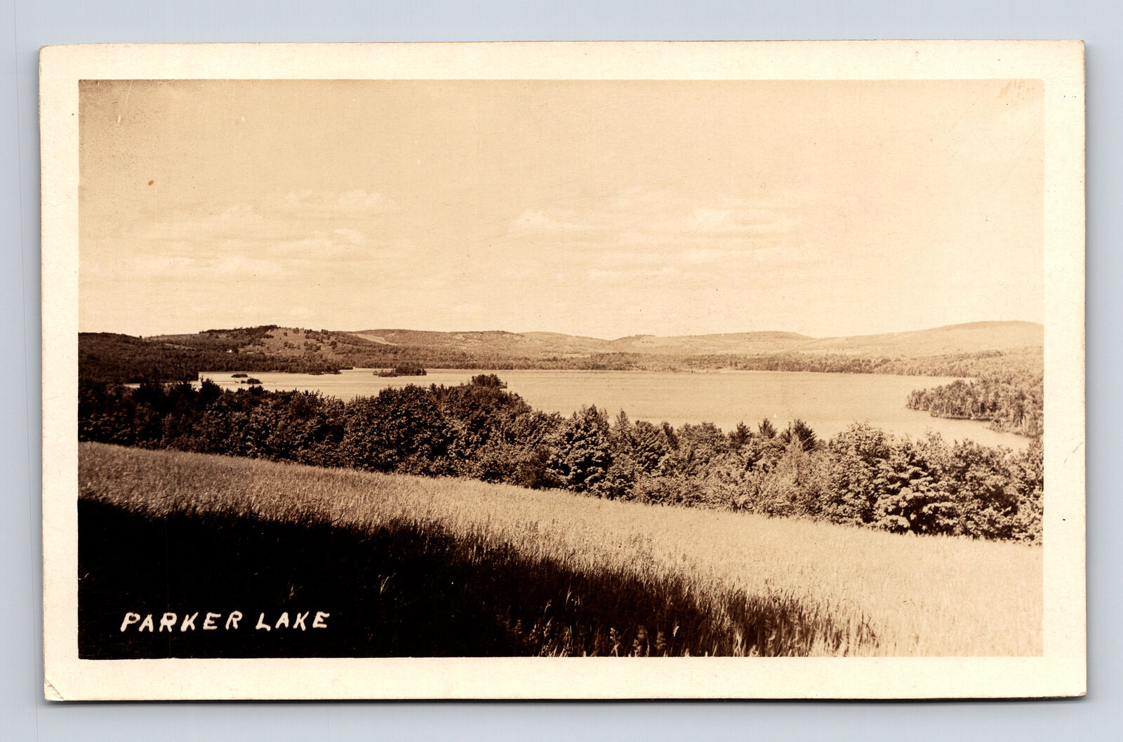 RPPC Scenic View of Parker Lake ME ? Postcard