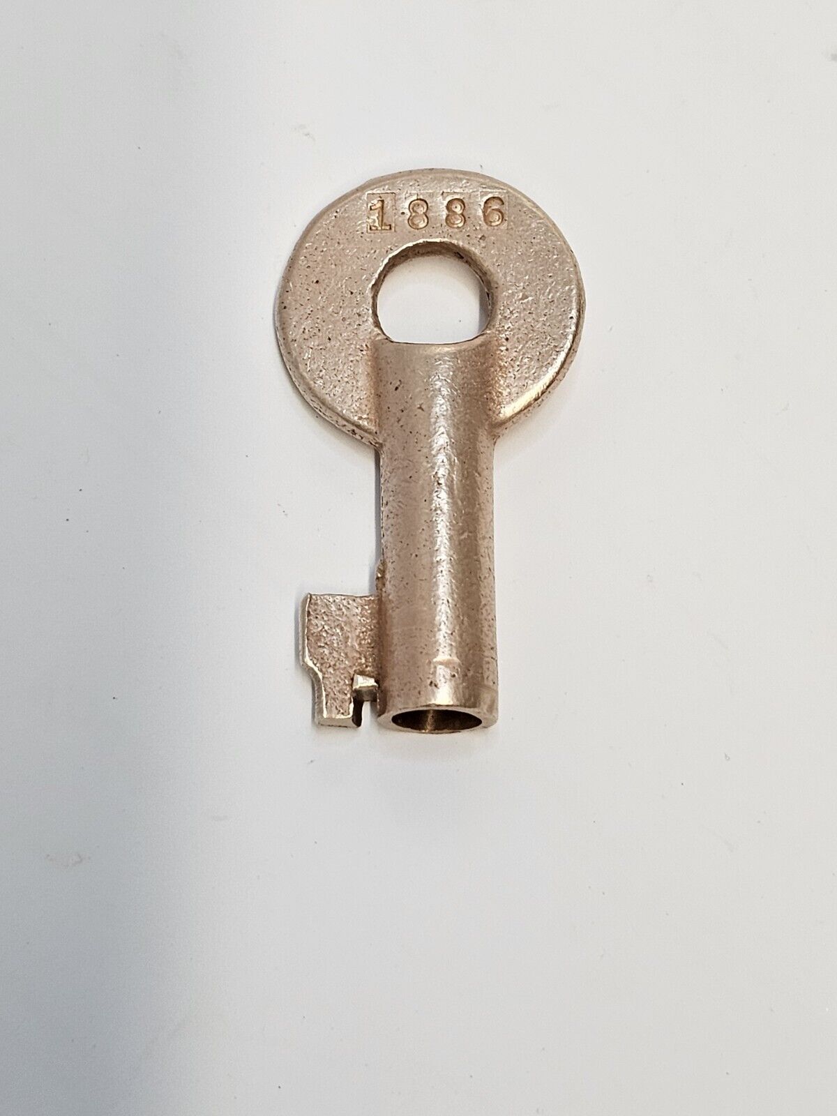 1886 Delaware, Lackawanna and Western DL&W Brass Barrel Key - Cleaned & Polished