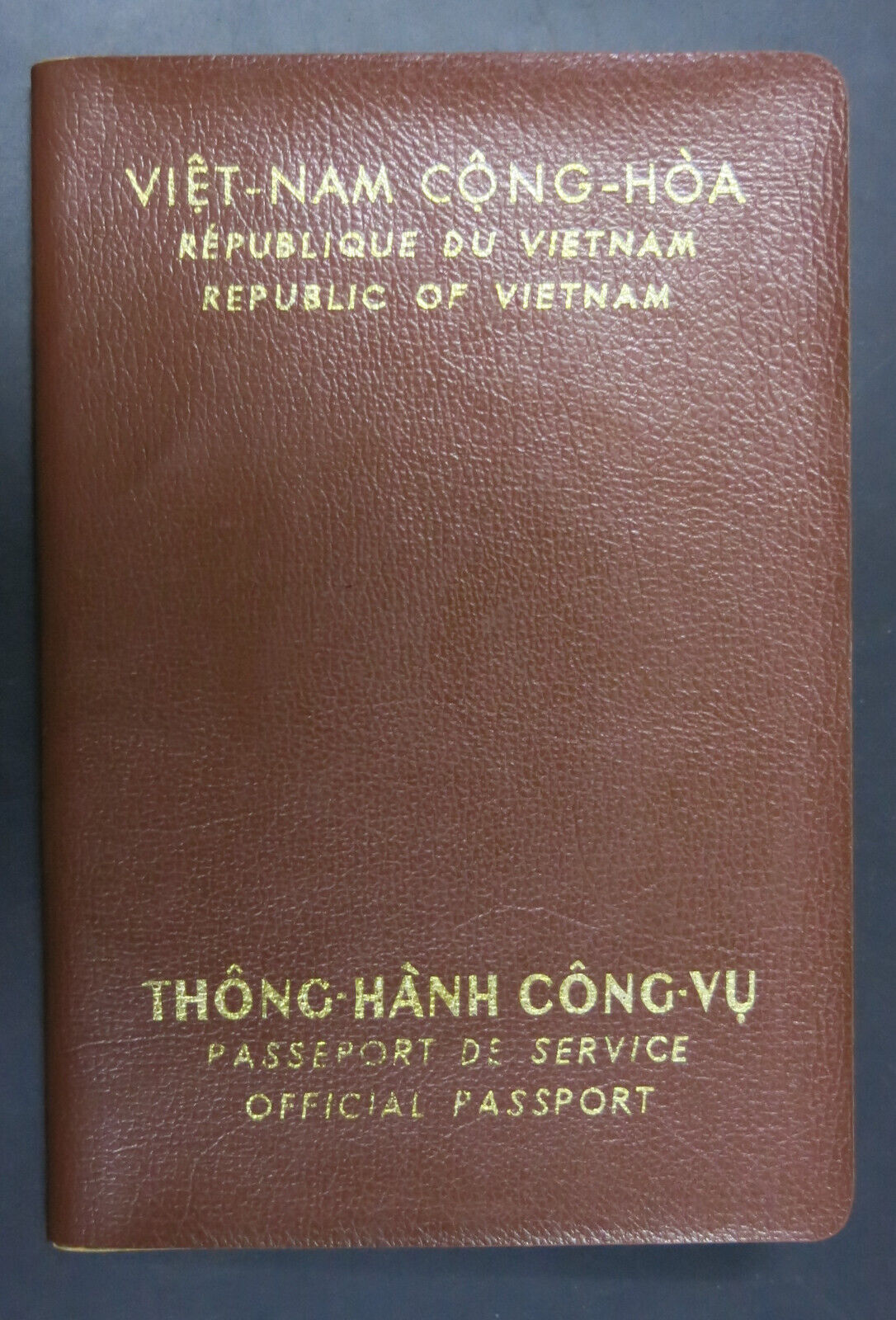 Vietnam Republic. Official Red Passport Expired 1973 of a Government Official