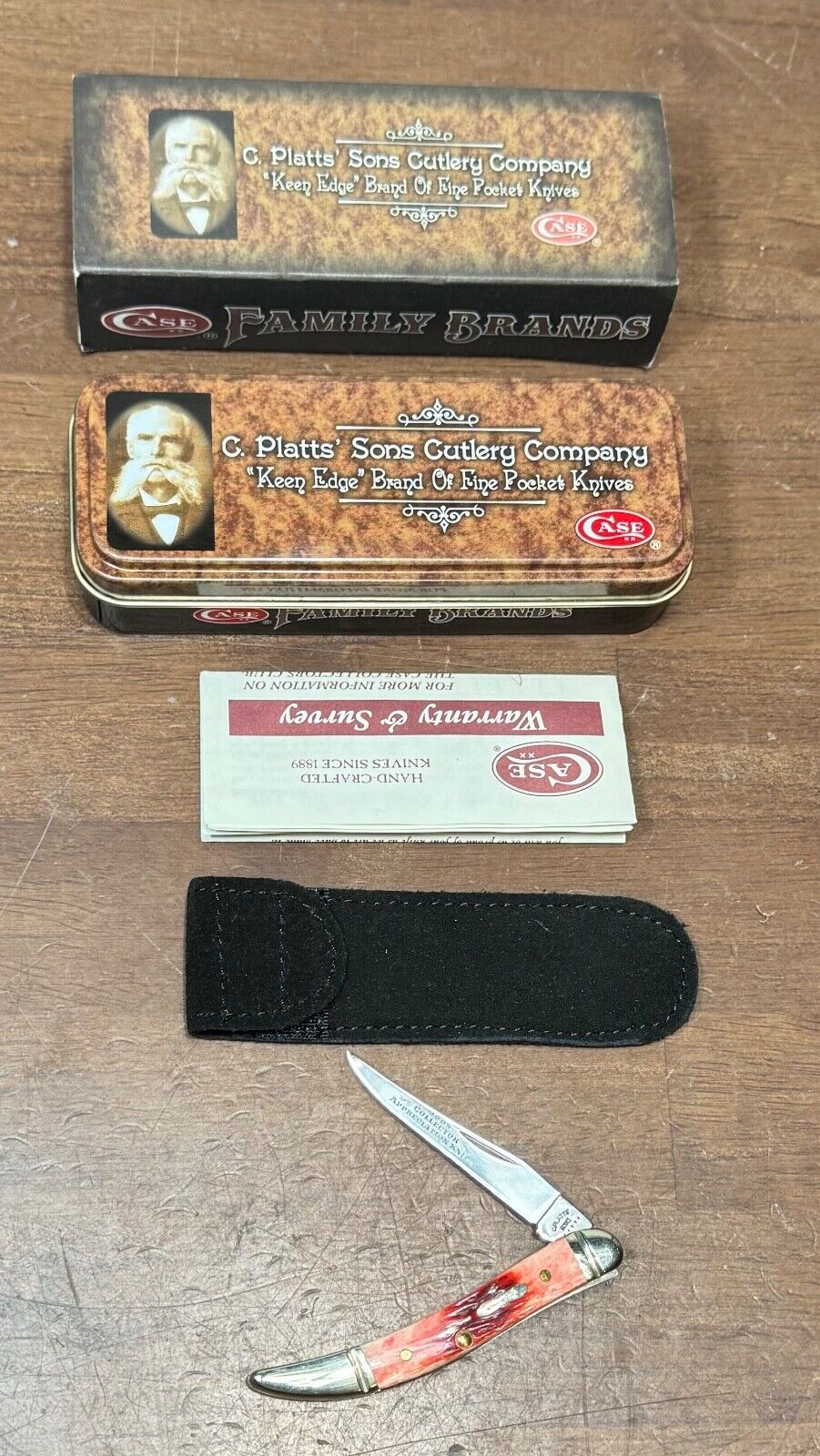 Case- C Platts’ Sons 2005 610096 SS Texas Toothpick red pocket Knife