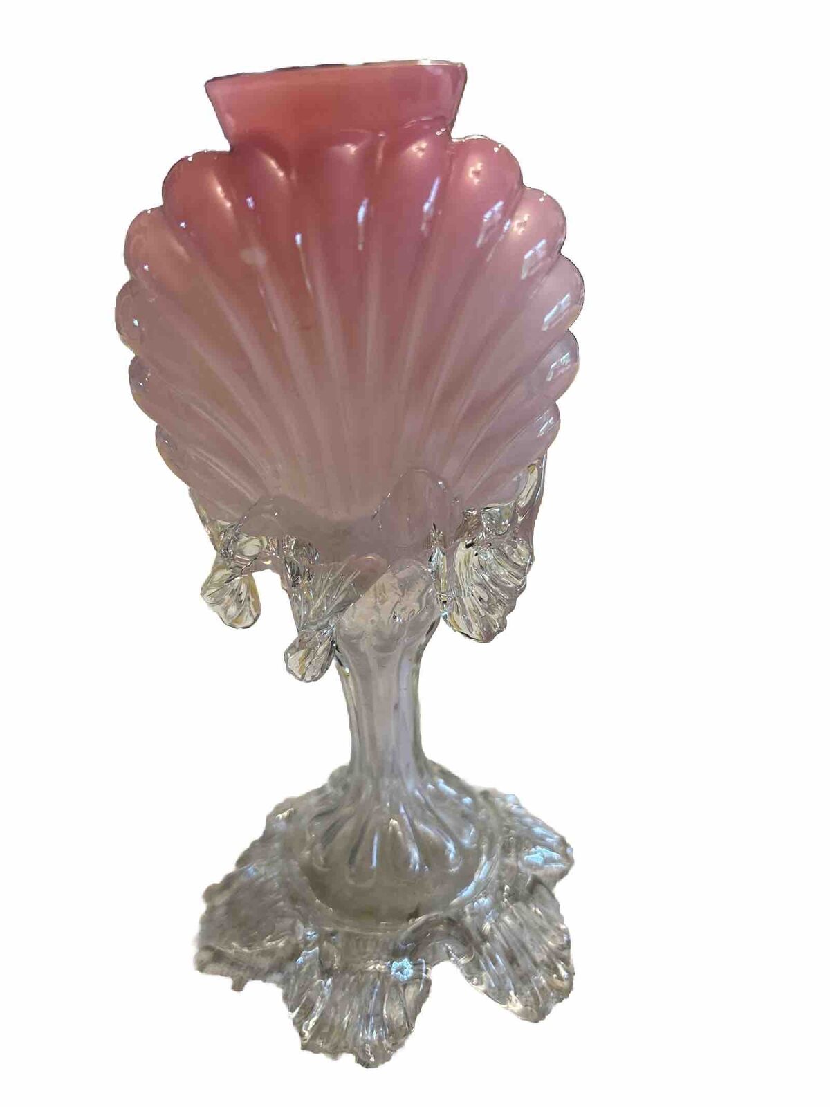 Franz Wetz Rare Vintage Footed Scalloped Shell Decorative Vase